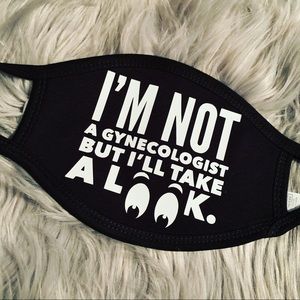 100% all cotton washable novelty face mask.